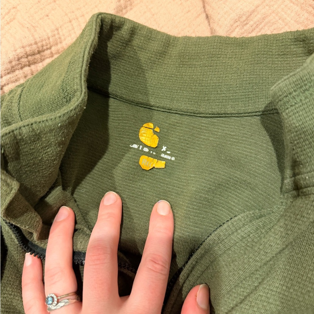 Carhartt Men's Forest Green quarter-zip Jacket - Picture 4 of 4